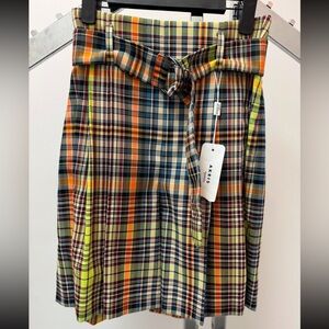 Akris Punto Fiorellina Multicolor Check Bermuda Short